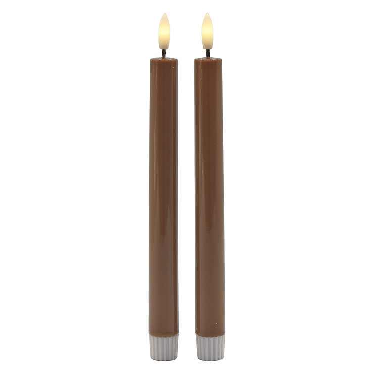 Sirius LED-sauvakynttilä, Sille Lack, 2 kpl:n pakkaus, 20 cm, toffee - Thumbnail 2