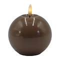 Sirius LED Ball Candle, Sille Lacquer, 9 cm, Toffee - Thumbnail 2