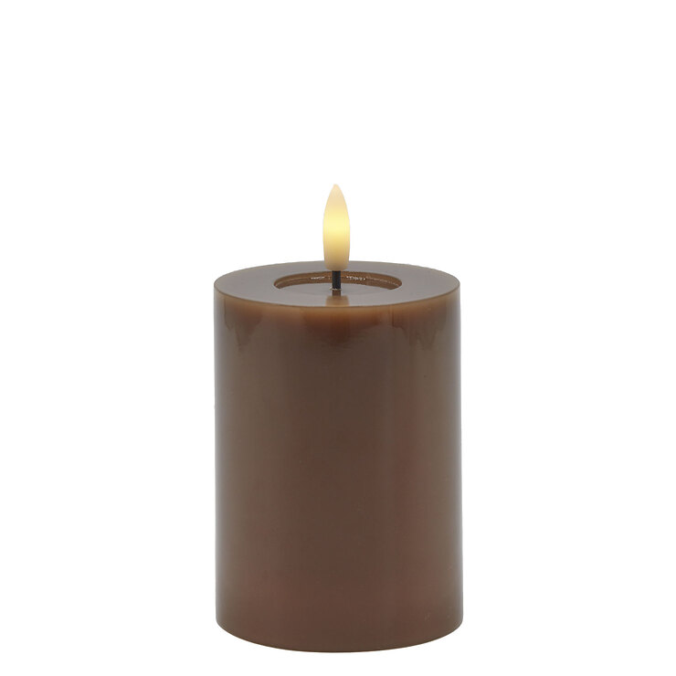 Sirius LED Stumpenkerze Sille Lack 7,5 x 10 cm toffee - Thumbnail 2