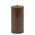 Bougie cylindrique LED Sirius « Sille Lack » 15 cm, couleur caramel - Thumbnail 2