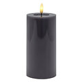 Bougie cylindrique LED Sirius « Sille Lack » 15 cm, grise - Thumbnail 2