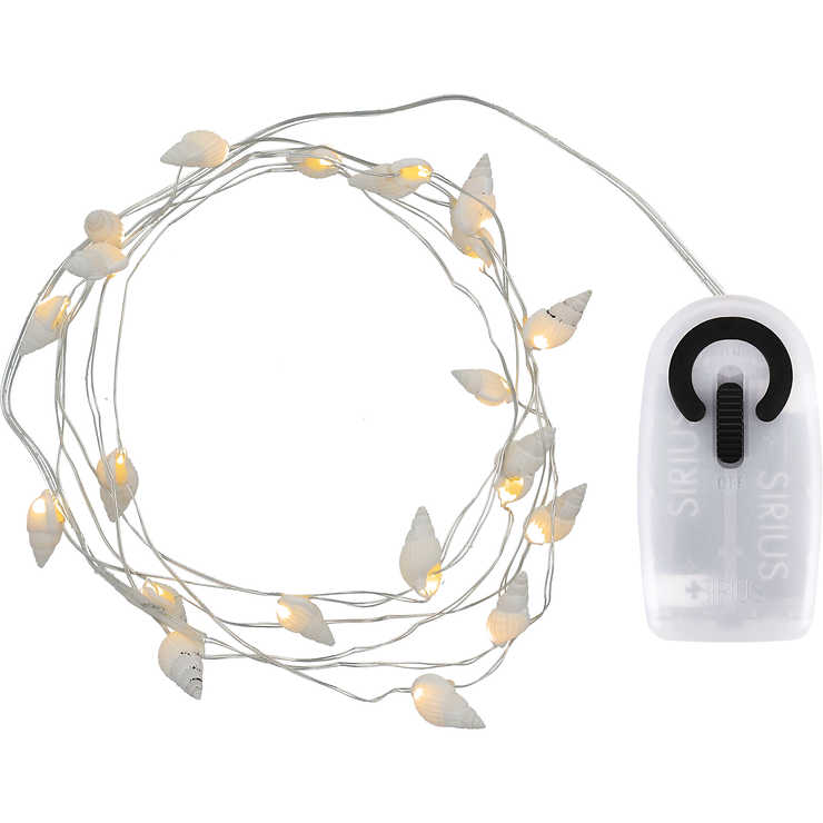 Sirius LED Lichterkette Shelly 20 LED warmweiß außen 1,9 m batteriebetrieben weiß - Thumbnail 4