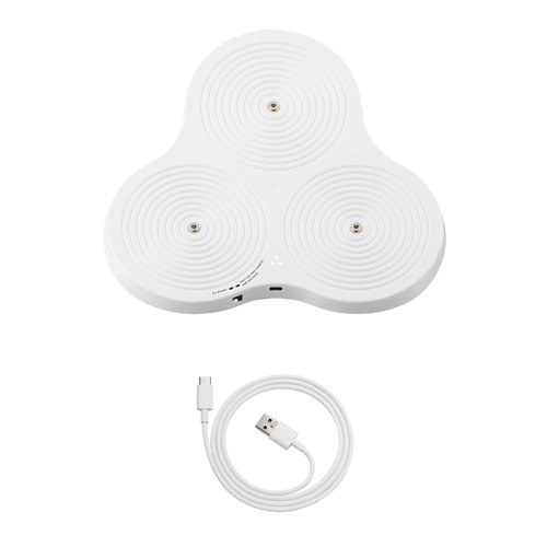 Sirius LED Kerzen Decopower 3er USB Ladegerät 22x23cm weiß
