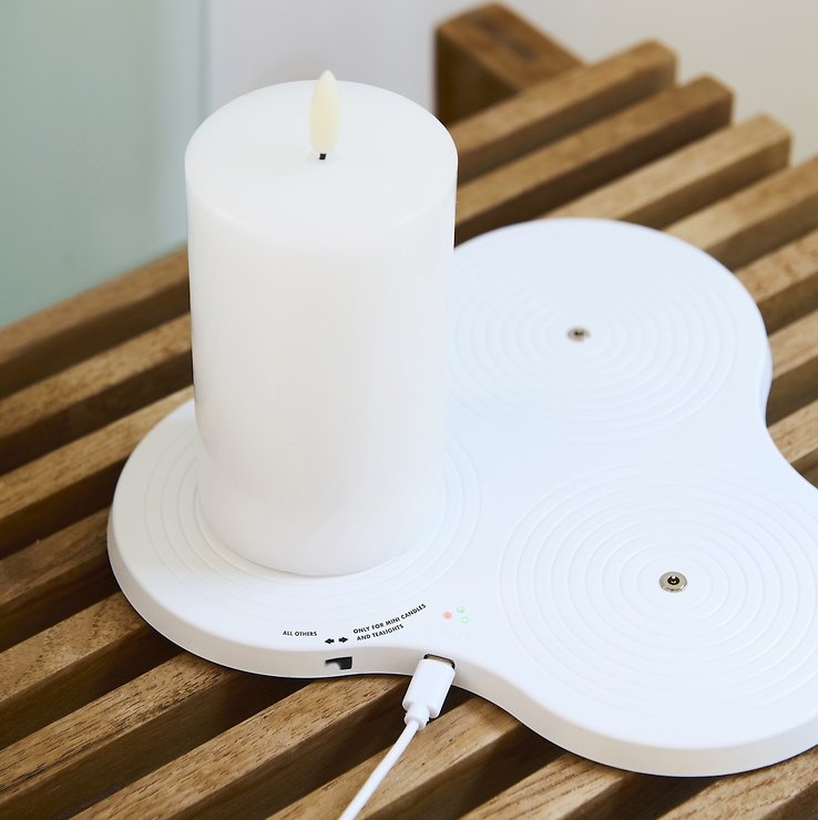 Świece LED Sirius Decopower Ładowarka USB 22x23cm biały - Thumbnail 1