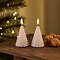 Alberi di Natale Sirius LED Laura set di 2 cera vera 8cm bianco