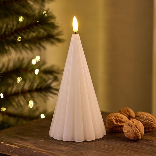 Sirius LED choinka Laura prawdziwy wosk 17cm biały