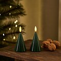 Sirius LED Sapins de Noël Laura Set 2 pièces cire véritable 8cm vert