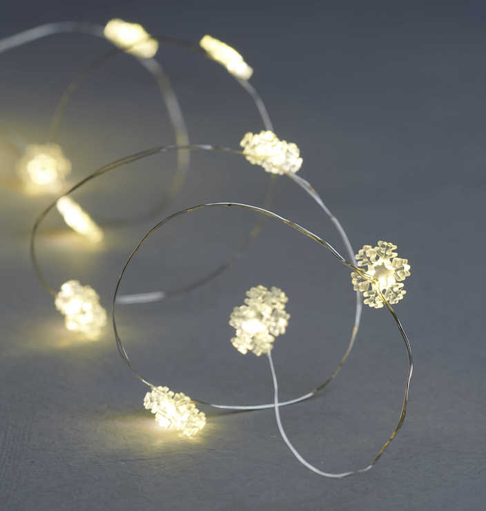 Wróżki Sirius Nynne Snowflake 20 LED 1,9 m zasilane bateryjnie do wnętrz - Thumbnail 3