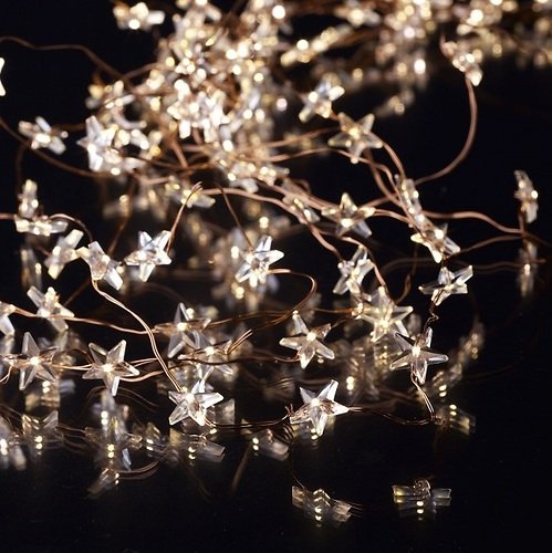 Sirius Lichterkette Trille 125 LED Sterne außen 13 x 1m Kupferdraht