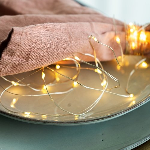 Sirius Lichterkette Knirke 40 LED 3,9 m batteriebetrieben silber 