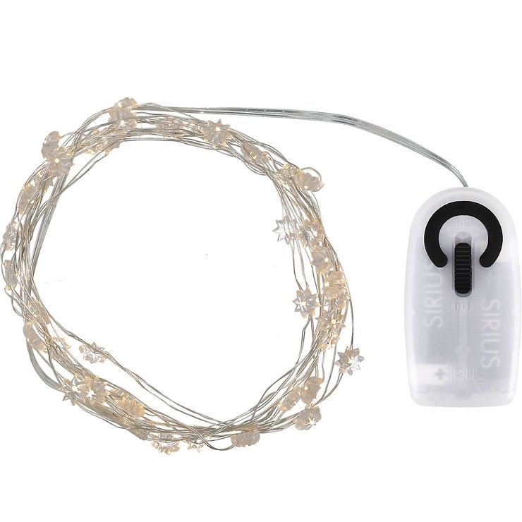 Chaîne lumineuse Sirius fonctionnant sur batterie Silke 40 LED fleurs d'intérieur 3,9m - Thumbnail 2