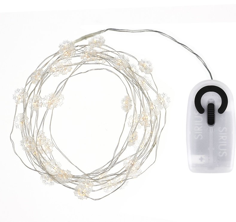 Sirius wróżki Nynne 40 LED płatki śniegu 3,9 m zasilane bateryjnie do wnętrz - Thumbnail 2