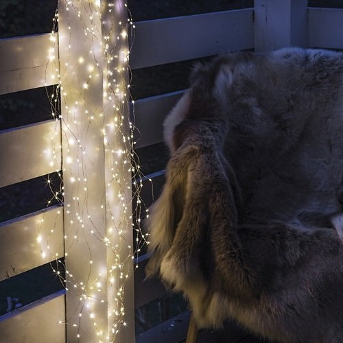 Sirius Lichterkette Knirke 350 LED an Metallsträngen außen 15 x 2,7m silber