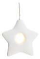 Ciondolo Sirius LED illuminato Olina Star 8cm in ceramica bianca - Thumbnail 2