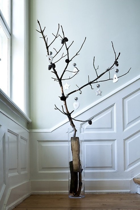 Sirius LED Leuchtanhänger Olina Christmas Tree 8cm Keramik weiß - Thumbnail 4