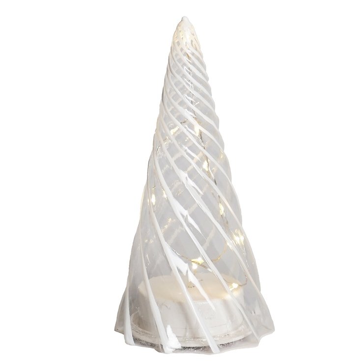 Sirius LED glass tree Vilma battery operated 19cm clear white - Pic 1