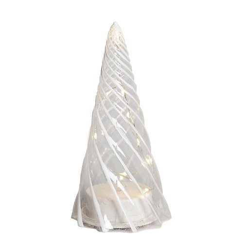 Sirius LED Arbre en verre Vilma à piles 23,5cm blanc clair