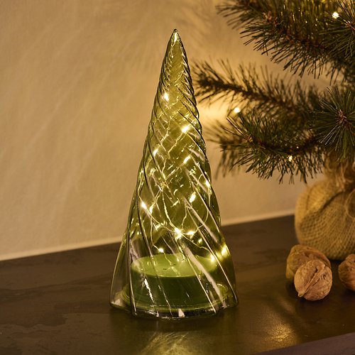 Sirius LED Arbre en verre Vilma à piles 23,5cm vert