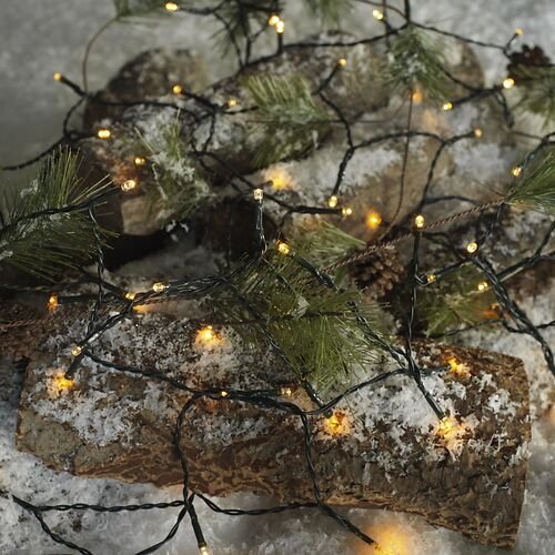 Sirius Lichternetz Time-Line 120 LED warmweiß 1,2 x 2m Batterie Timer außen schwarz