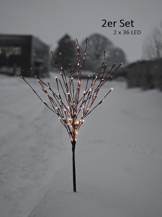 Arbres lumineux Sirius Time-Line Set 2x36 LED blanc chaud fonctionnant sur batterie à l'extérieur - Thumbnail 2