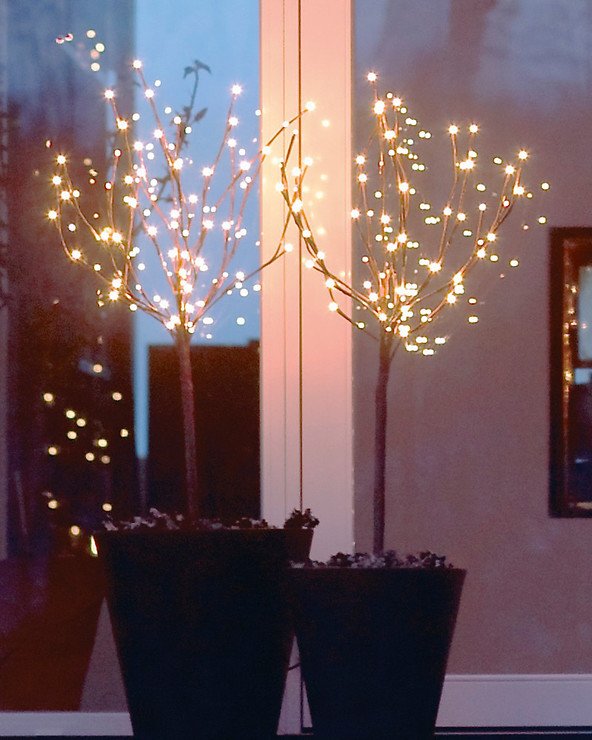 Sirius Leuchtbäume Time-Line Set 2x36 LED warmweiß batteriebetrieben außen  kaufen