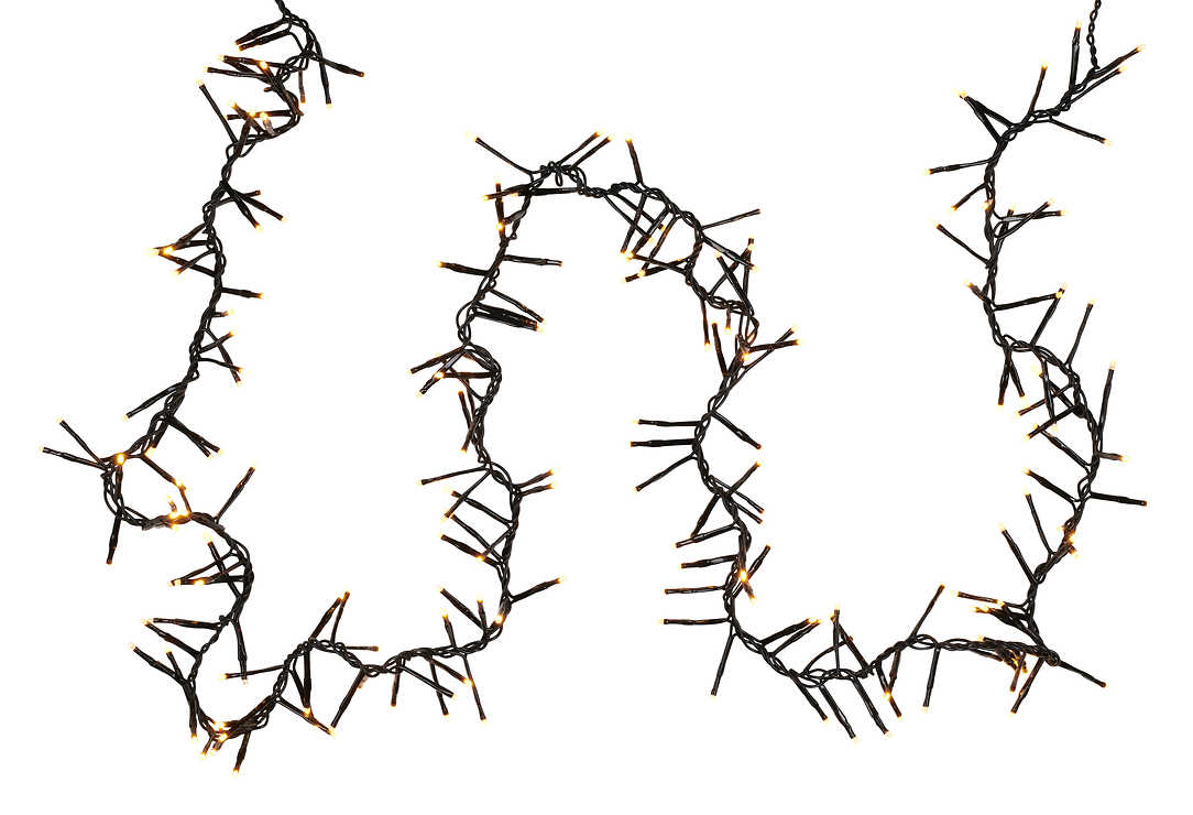 Sirius Top-Line System Lichterkette Cluster Starter Set 200 LED warmweiß 3 m schwarz - Thumbnail 2