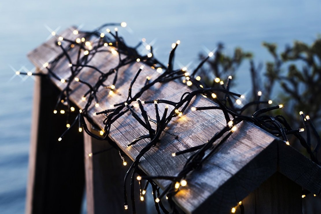 Sirius Top-Line System Lichterkette Cluster Starter Set 200 LED warmweiß 3 m schwarz - Thumbnail 3