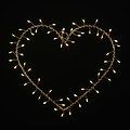 Sirius LED Coeur Liva Cluster Heart small 60 LED à piles métal doré - Thumbnail 1