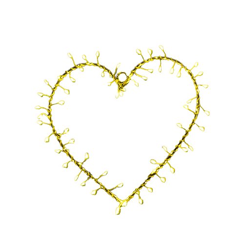 Sirius LED Coeur Liva Cluster Heart small 60 LED à piles métal doré