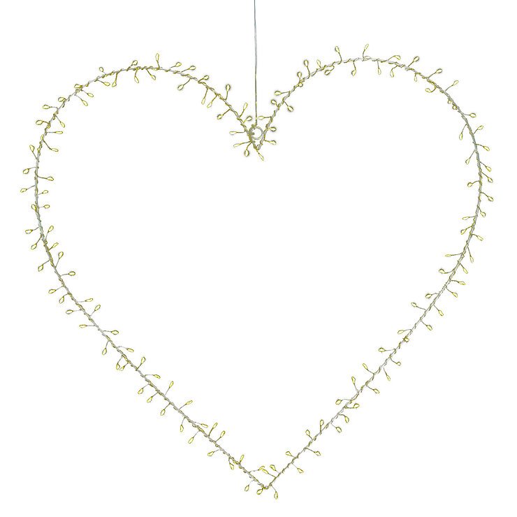 Sirius LED Coeur Liva Cluster Heart big 140 LED métal doré - Thumbnail 2