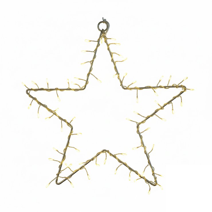 Sirius LED-Stern Liva Cluster 60 LED warmweiß innen batteriebetrieben Metall gold - Thumbnail 1