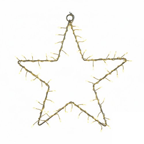 Sirius LED star Liva Cluster Star piccola 60 LED a batteria in metallo oro