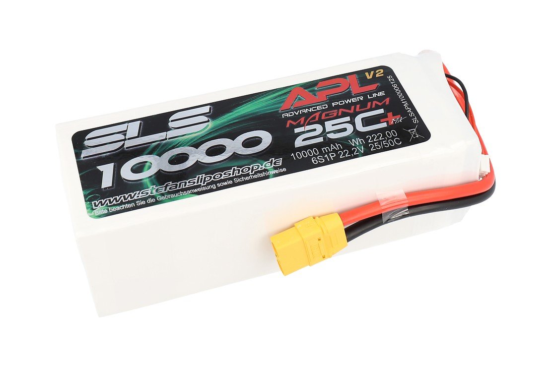 SLS Batterie LiPo Akku APL V2 10000mAh 6S1P 22,2V 25C 50C - Pic 1