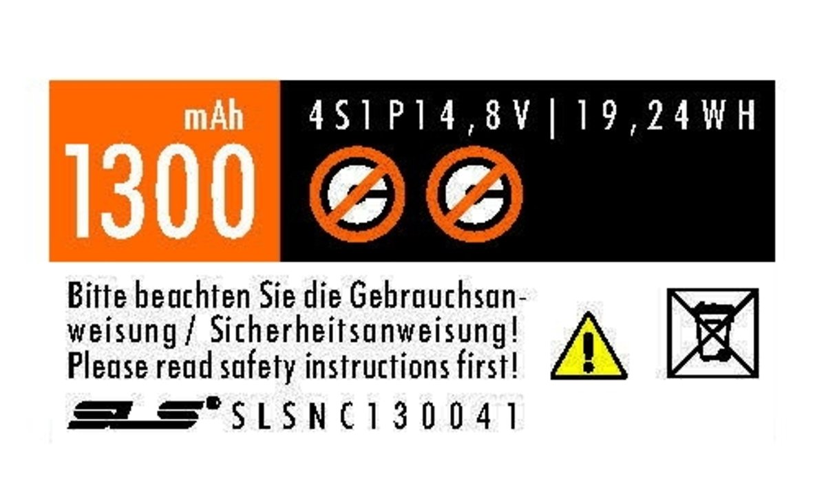 SLS NOC Race 1300mAh 4S1P 14,8V 2N - Thumbnail 2