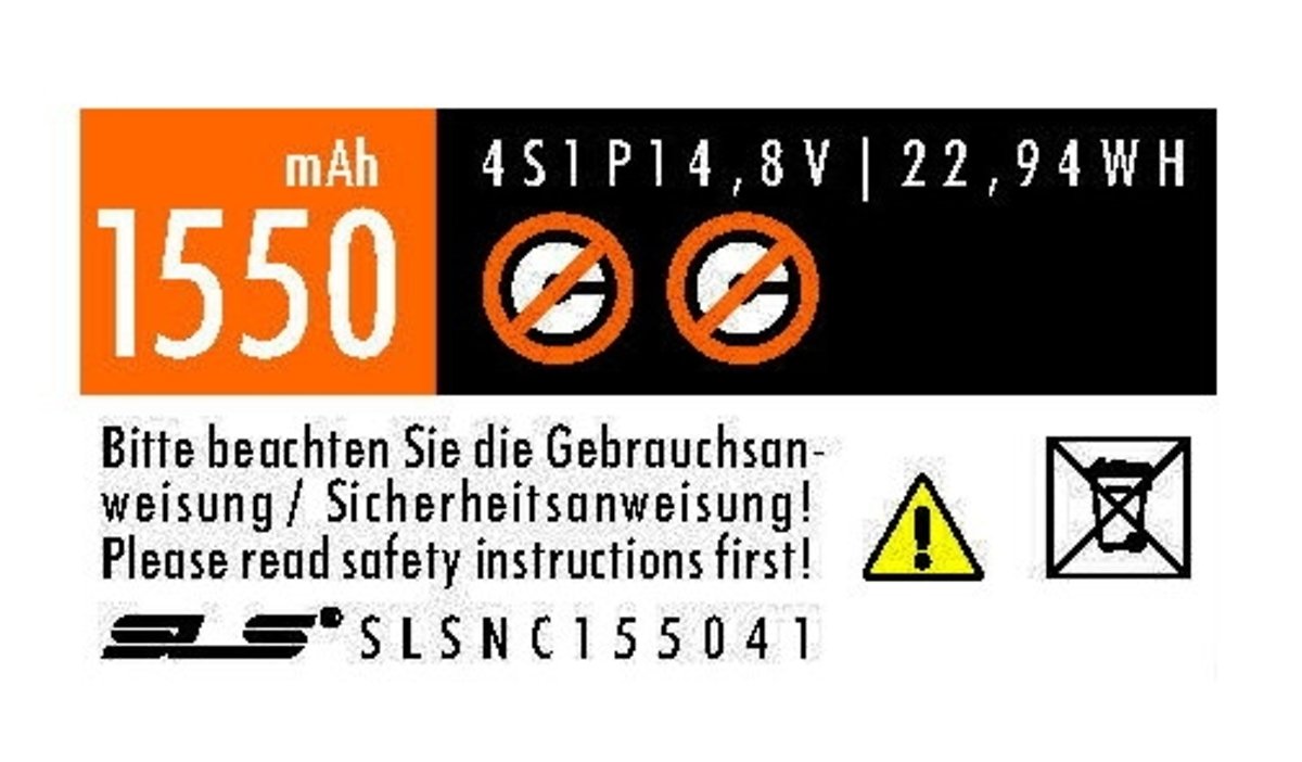 SLS NOC Race 1550mAh 4S1P 14.8V 2N - Thumbnail 2