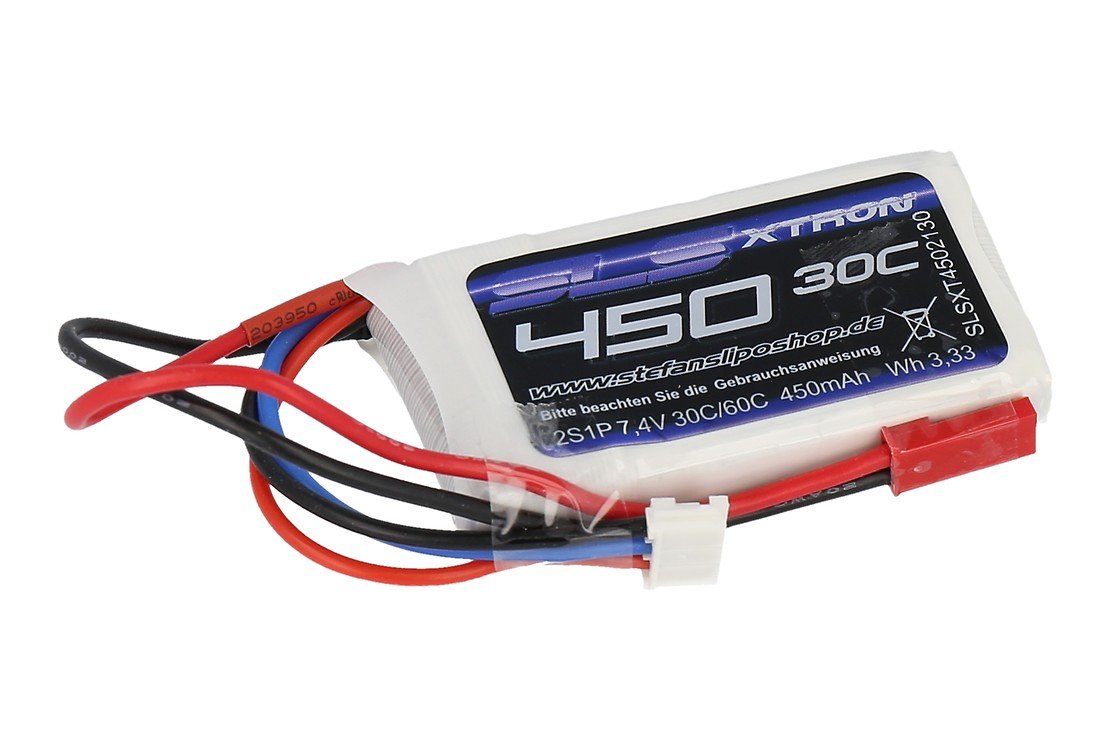 SLS Batterie LiPo Akku XTRON 450mAh 2S1P 7,4V 30C/60C - Pic 1