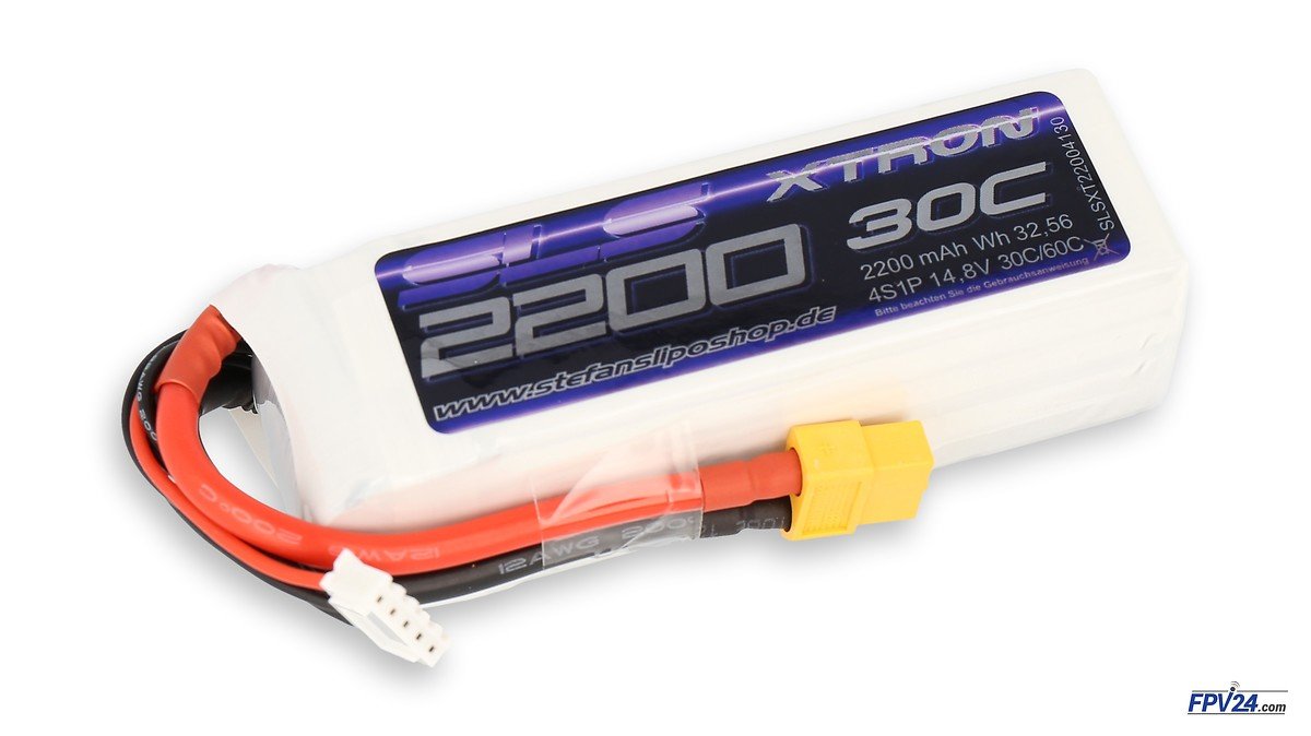SLS Batterie LiPo Akku XTRON 2200mAh 4S1P 14,8V 30C/60C XT60 - Thumbnail 1