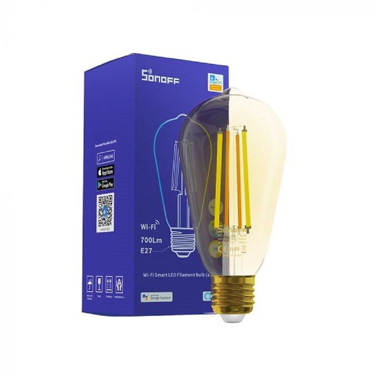 SONOFF B02-F-ST64 WiFi Smart LED Glühbirne bernsteinfarben - Thumbnail 5
