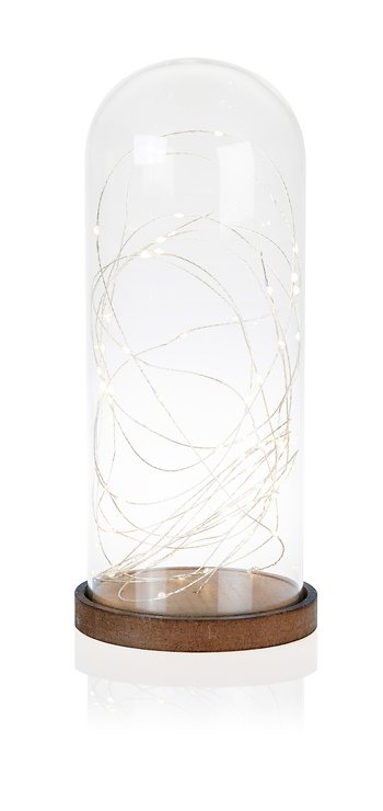 Sompex KUPOLA Leuchtdekoration 60 LED 31cm Glas Holz - Pic 1