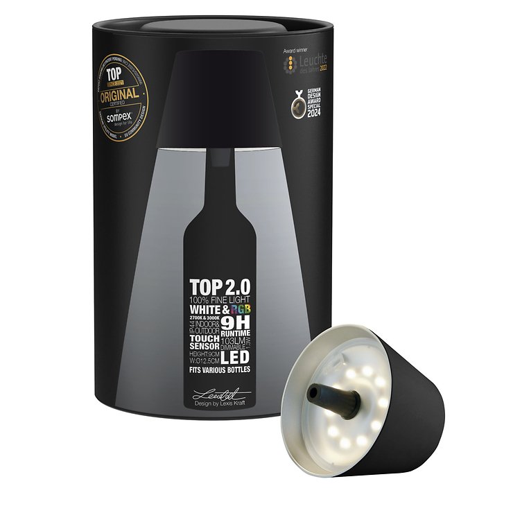 Sompex TOP 2.0 LED RGBW Battery Bottle Light Black - Thumbnail 5