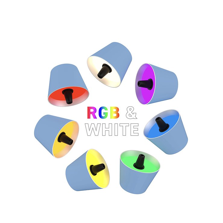 Sompex TOP 2.0 LED RGBW Battery Bottle Light Blue - Thumbnail 4