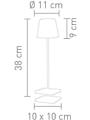 Sompex Troll 2.0 LED Lámpara de mesa de jardín azul - Thumbnail 5