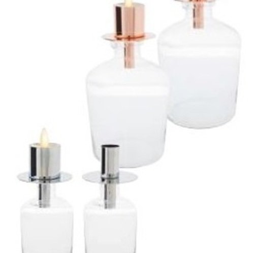 Sompex bottle candle holder PANE copper 7,5 x 8,25cm for Flame tea light