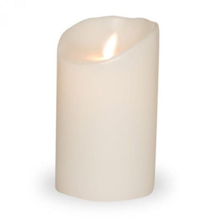 Sompex LED Kerze Flame weiß 8 x 12,5cm Timer und fernbedienbar - Pic 1