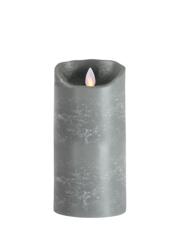 Sompex LED Kerze Flame grau 8 x 18cm Timer und fernbedienbar - Pic 1