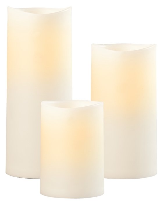 Sompex LED Außenkerze elfenbein 9 x 12,5cm Timer - Thumbnail 2