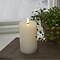 Star Trading LED candela di cera vera 7,5x15 cm Flame Flow cera specchio bianco 