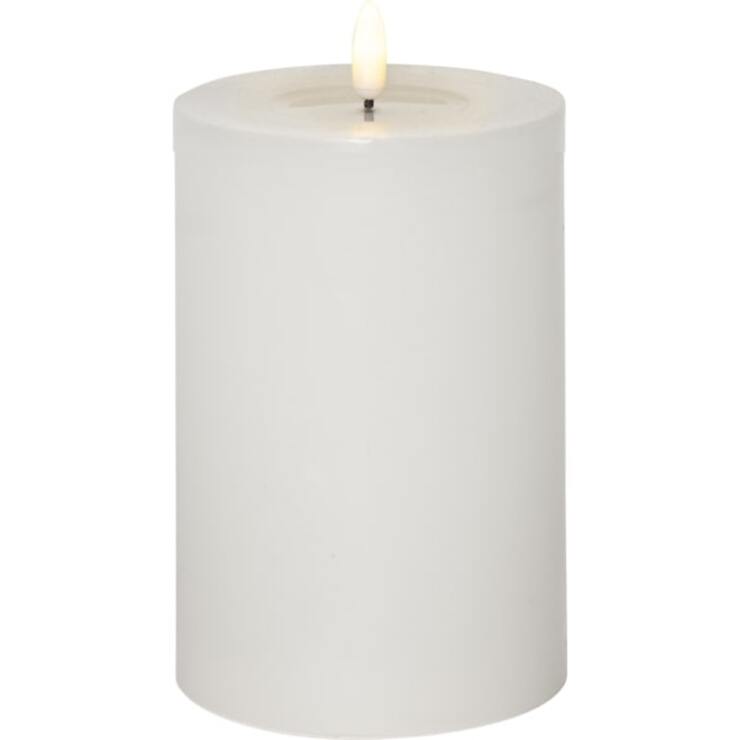 Star Trading LED candela Flame Flow Big vera cera 10x17,5 cm cera specchio bianco  - Thumbnail 1