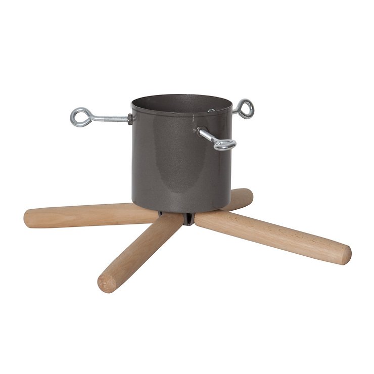 Star Trading Soporte para árbol de Navidad Granig incl. recipiente de agua 19 x 45 cm gris-marrón - Thumbnail 1