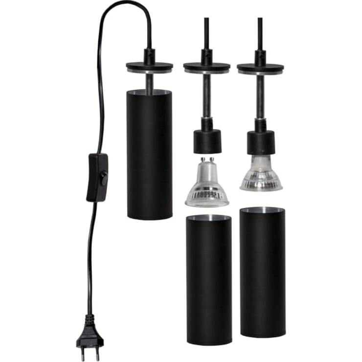 Star Trading lampada a sospensione GU10 HIDE w. Interruttore nero - Thumbnail 3